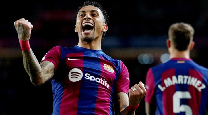 জন্মদিনে জোড়া গোল করে বার্সাকে জেতালেন রাফিনিয়া