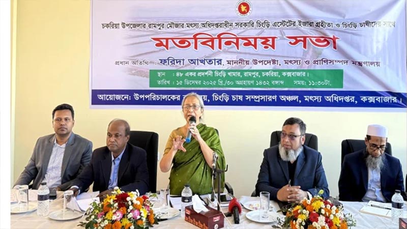 বাংলাদেশের ঐতিহ্যবাহী বাগদা চিংড়ি রপ্তানিতে ঝুঁকির মুখে পড়বে : মৎস্য উপদেষ্টা 